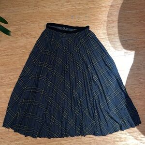 Uniqlo c Plaid A-Line Skirt pleated Large